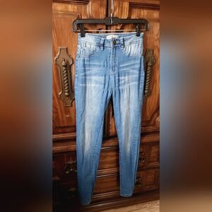 YMI - High-Rise Denim Skinny Jeans Light Blue - 1